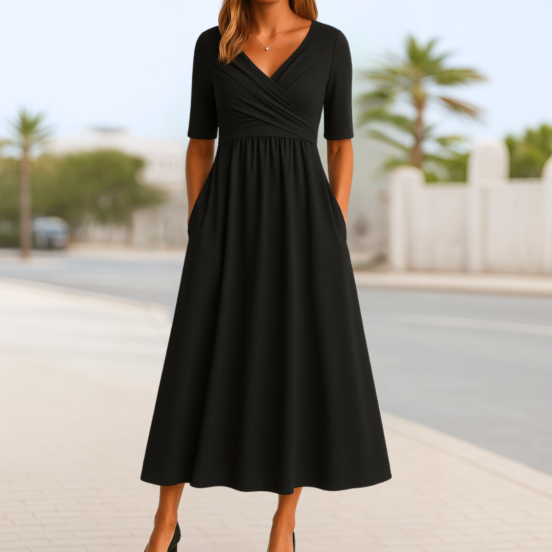 SOPHIE - SHORT-SLEEVED WRAP DRESS