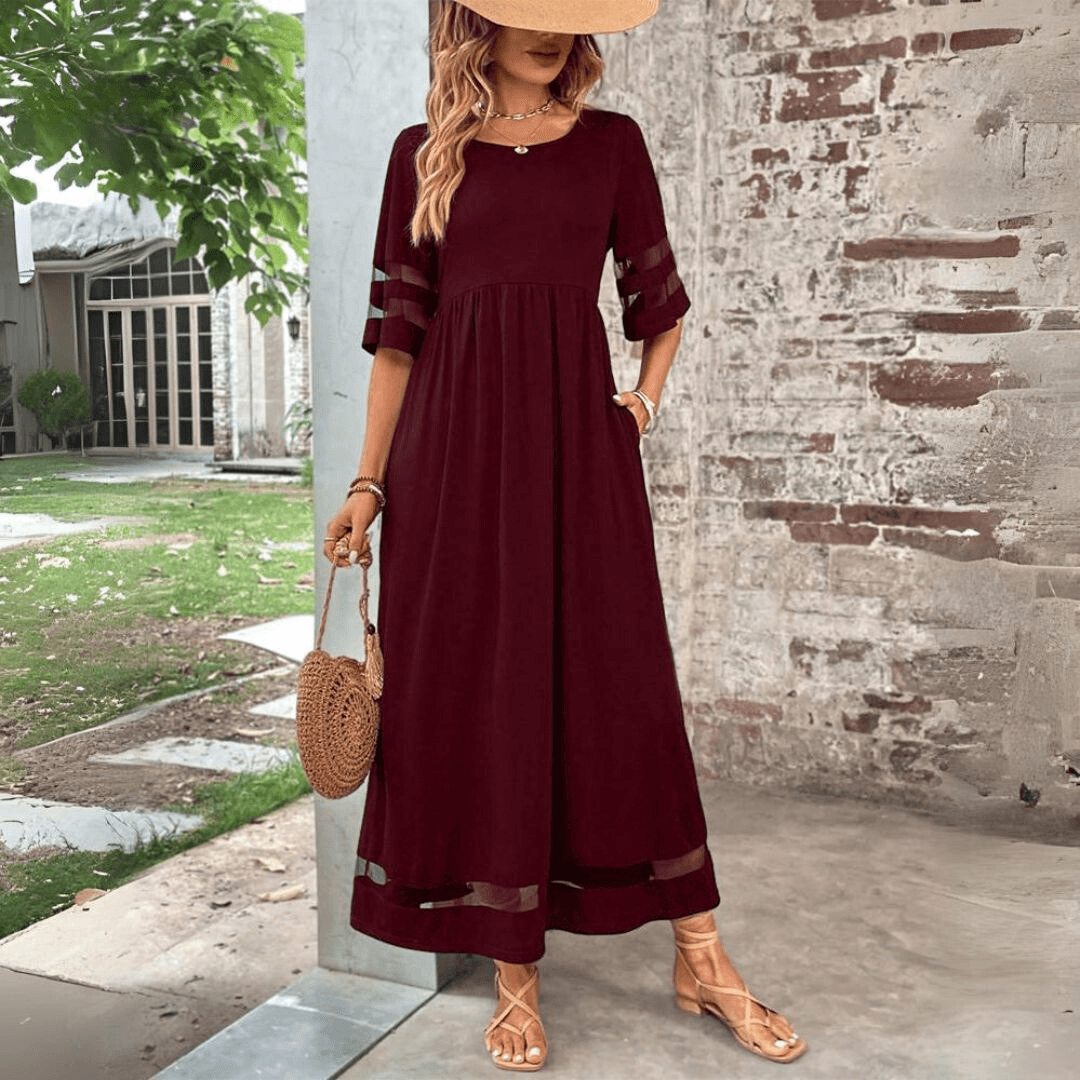 Yolanda | Elegant paneled maxi dress